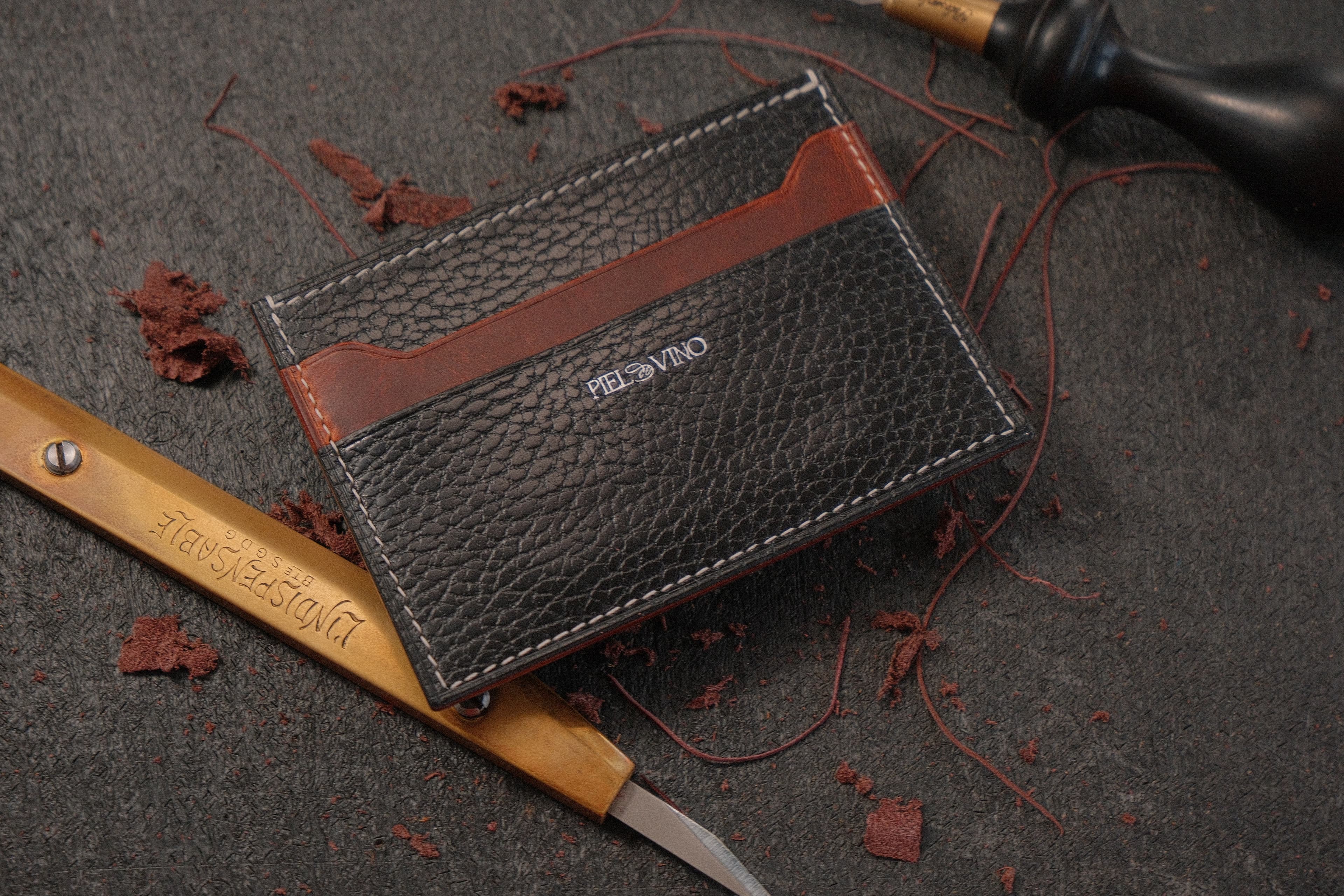 Cartera artesanal de piel, hecha a mano en Ciudad de México